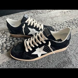 Golden Goose Ball Star Sneakers Black Suede 42 (US 9) White Leather Accents